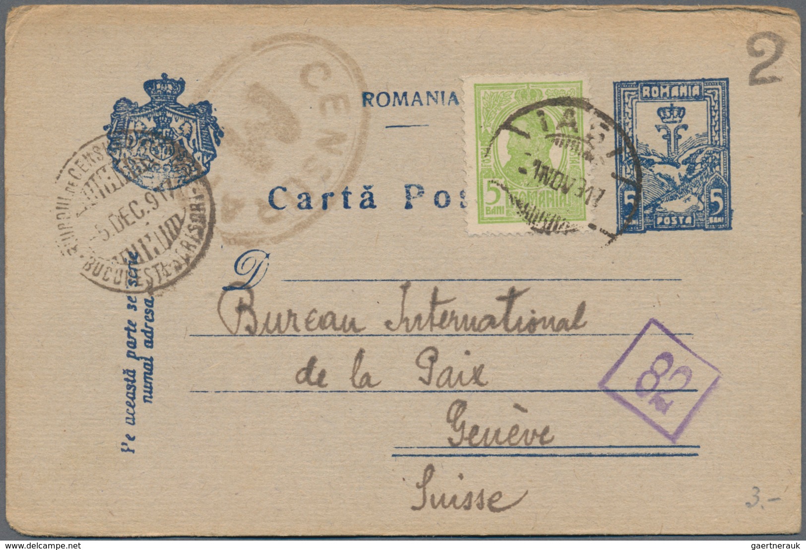 Rumänien: 1890/2003 holding of about 620 unused/CTO-used and used postal stationeries, incl. wrapper