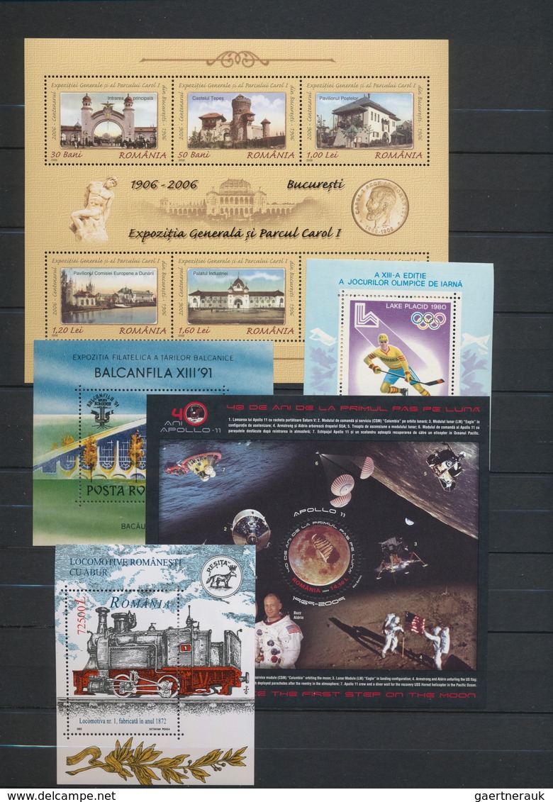 Rumänien: 1970 - 2009 (ca.), Comprehensive Mint Souvenir Sheet And Miniature Sheet Collection Of 150 - 1858-1880 Moldavia & Principality