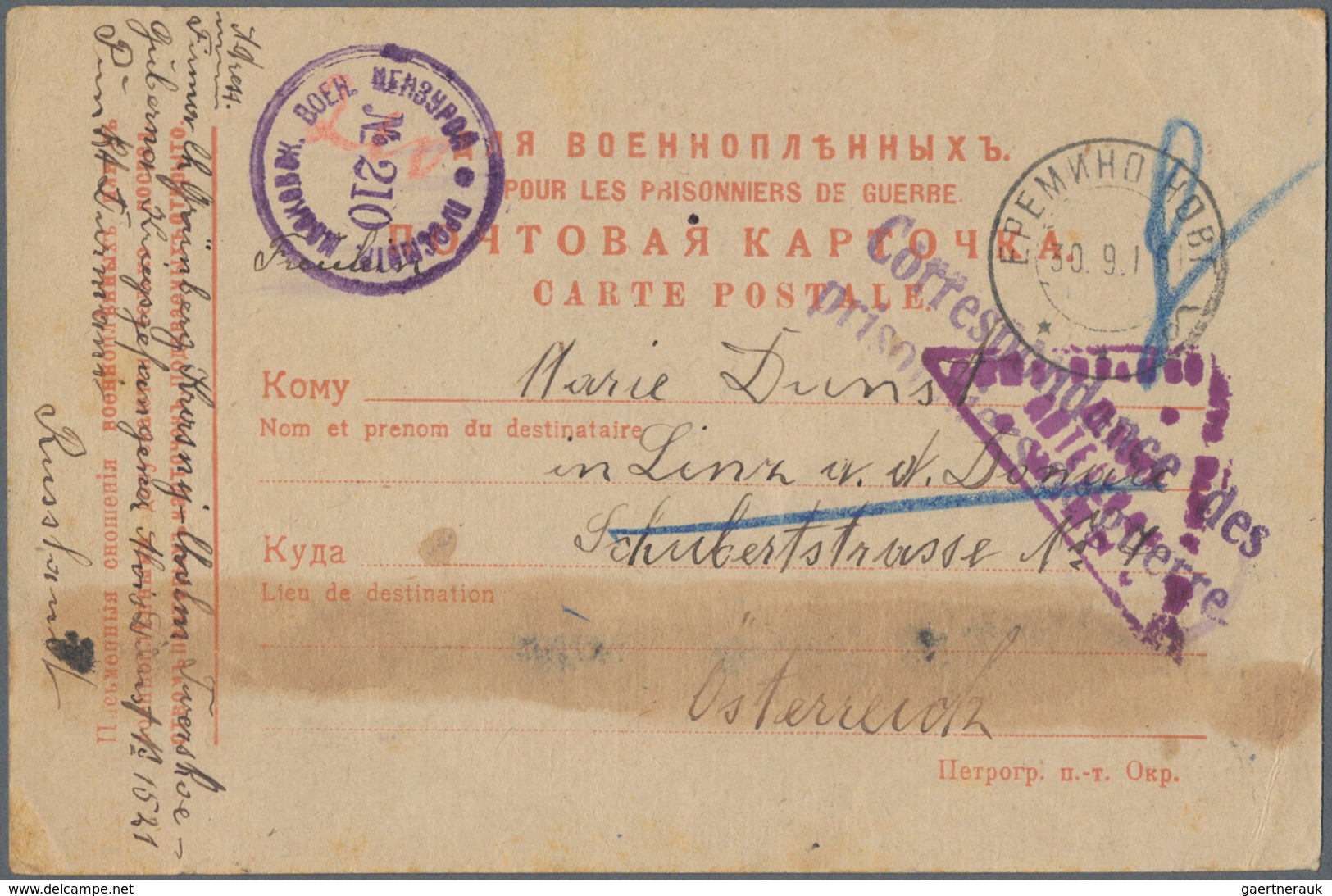 Russland: 1915/17 Ca. 35 POW-Cards From Different Camps, Mostly From Siberia And Far East, All Censo - Cartas & Documentos