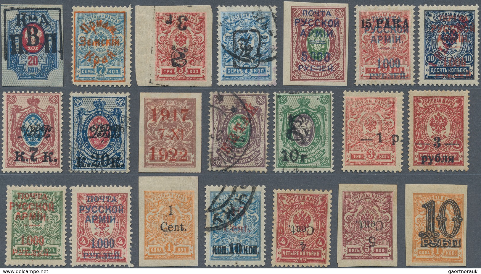 Russland: 1918/1922 (ca.), CIVIL WAR AREAS (etc.): Unusual Lot With About 134 Probably All Different - Covers & Documents