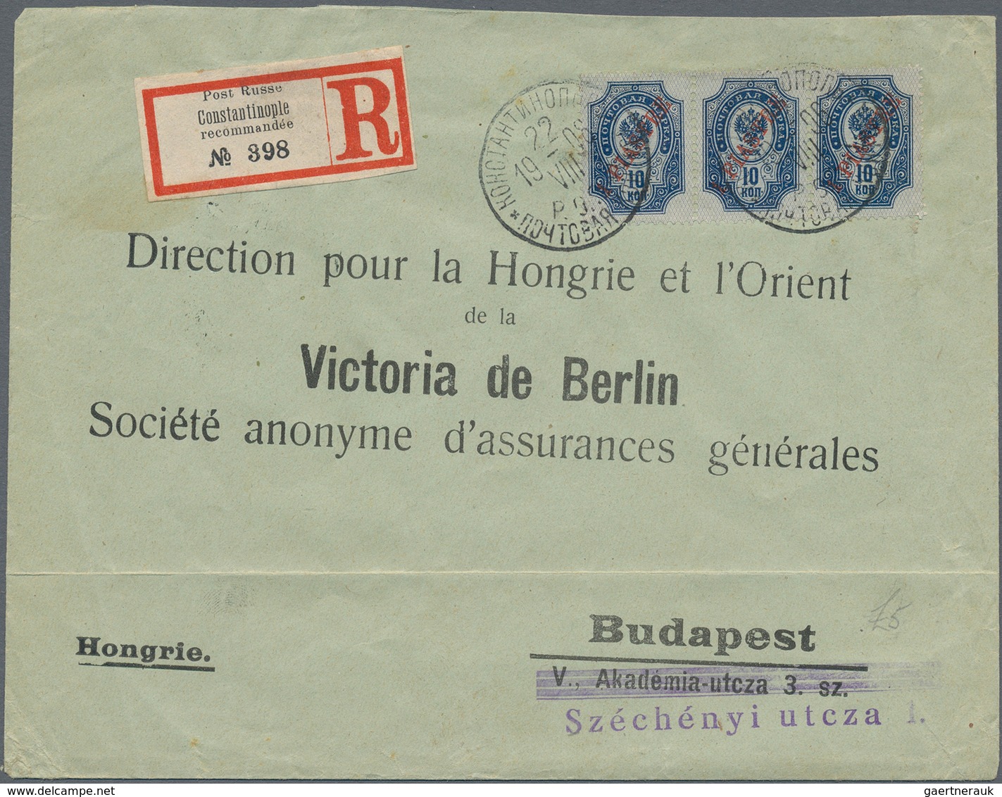 Russische Post In Der Levante - Staatspost: 1904/1913, 12 Covers And Cards (no Stationeries) Sent Fr - Levant