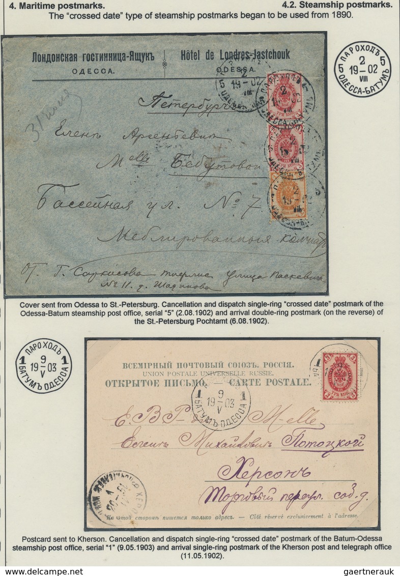 Russland - Schiffspost: 1891/1926. Collection Containing 26 Covers And 27 Stamps All With Batum-Odes - Otros & Sin Clasificación