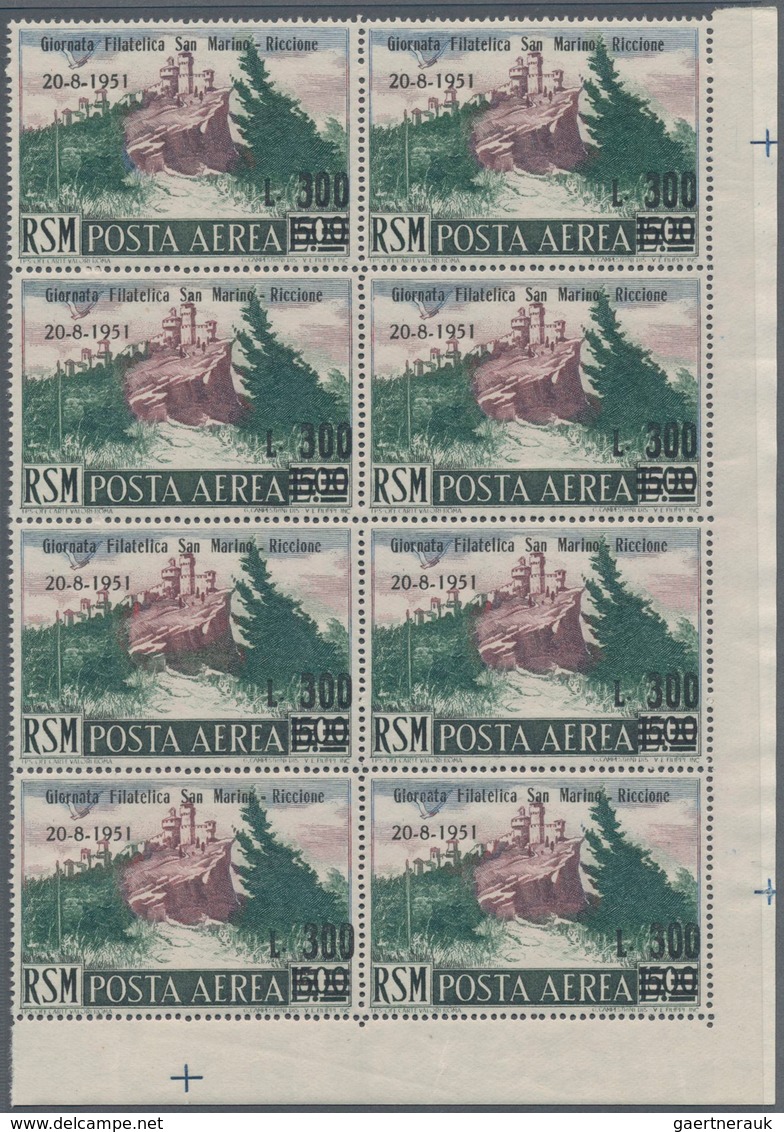 San Marino: 1951, Stamp Exhibition San Marino/Riccione 500l. Dark Green/lilac-red With Opt. ‚Giornat - Usados