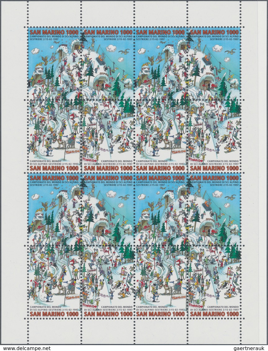 San Marino: 1963/2001 (ca.), Comprehensive Stock In One Box Comprising Varied Units (single Stamps, - Usados