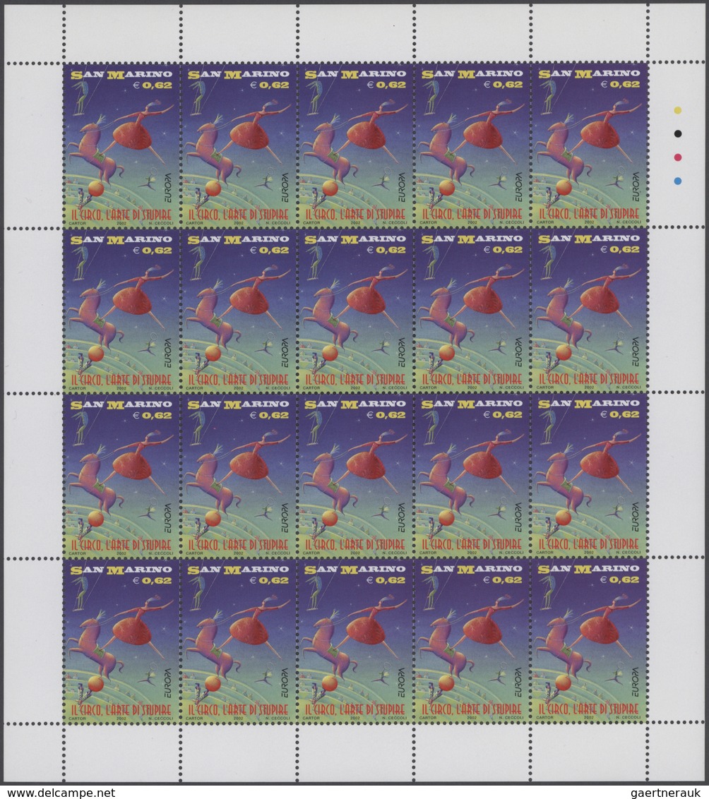 San Marino: 1999/2002, Comprehensive Stock Of These Years Issues In Varying Quantities With A Face V - Usados