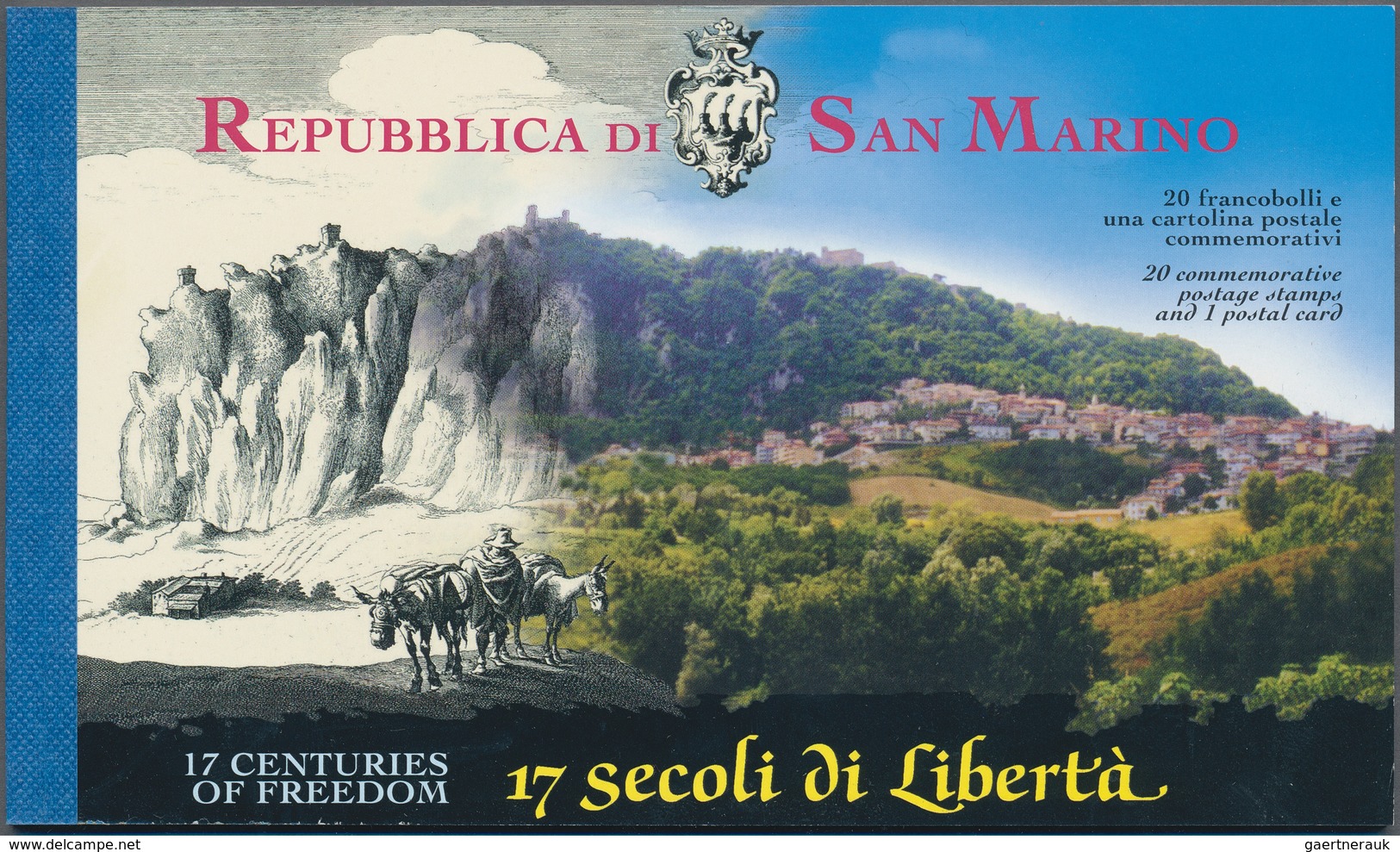 San Marino: 2000, 1700 Years Republic Of San Marino, 500 Booklets Of Mi.no. MH 6 , Contains Mi.no. 1 - Usados