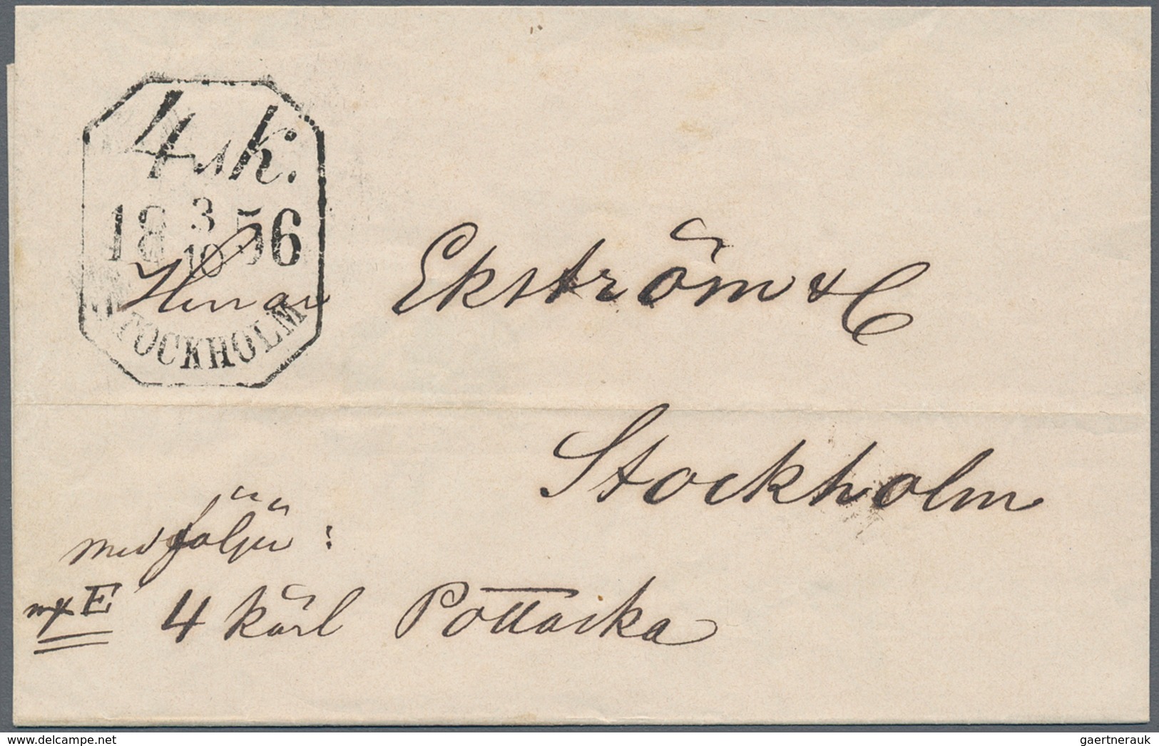 Schweden: 1840's-1930's Ca.: About 60 Letters, Covers, Picture Postcards And Postal Stationery Items - Cartas & Documentos