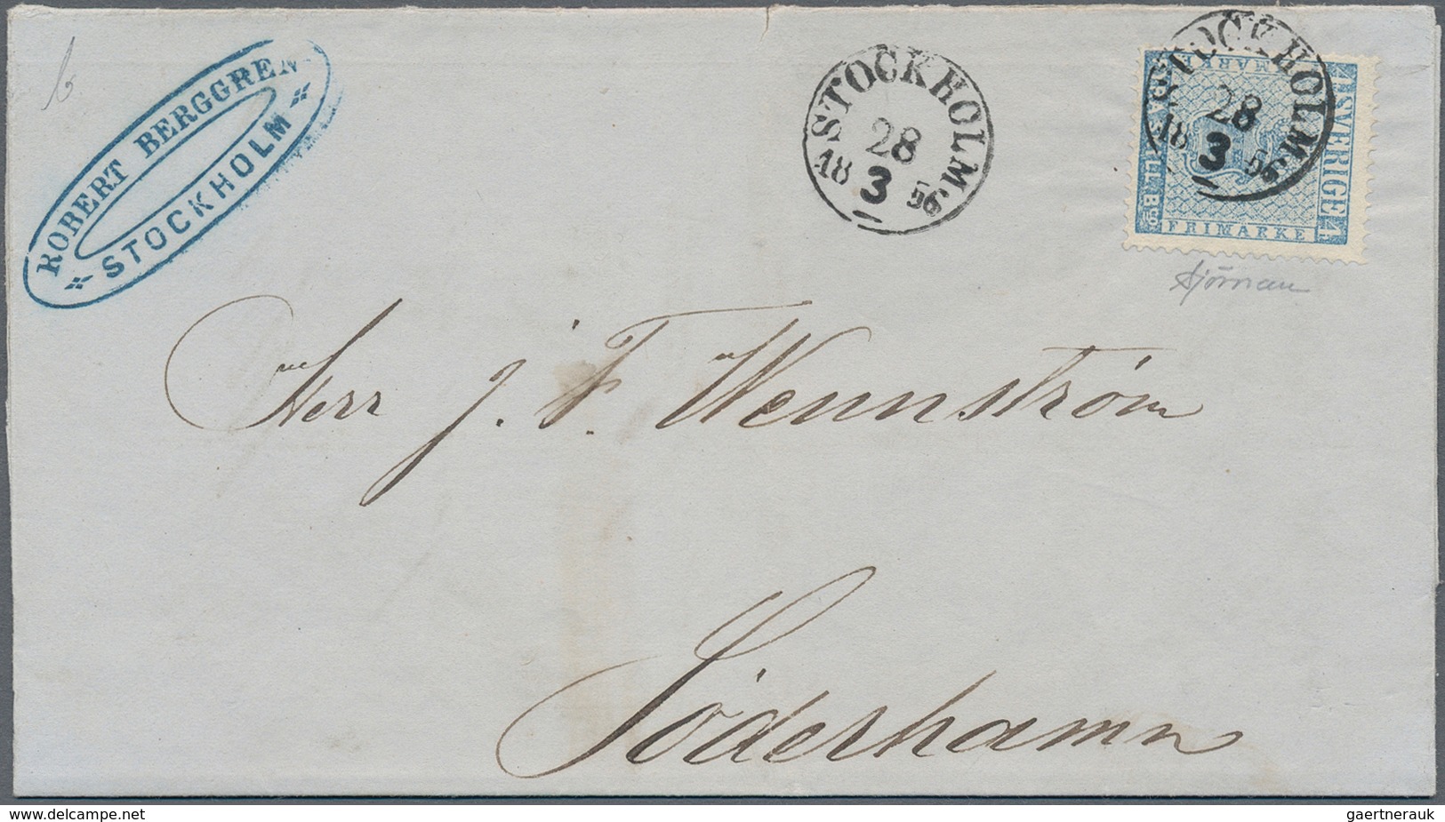 Schweden: 1840's-1930's Ca.: About 60 Letters, Covers, Picture Postcards And Postal Stationery Items - Briefe U. Dokumente