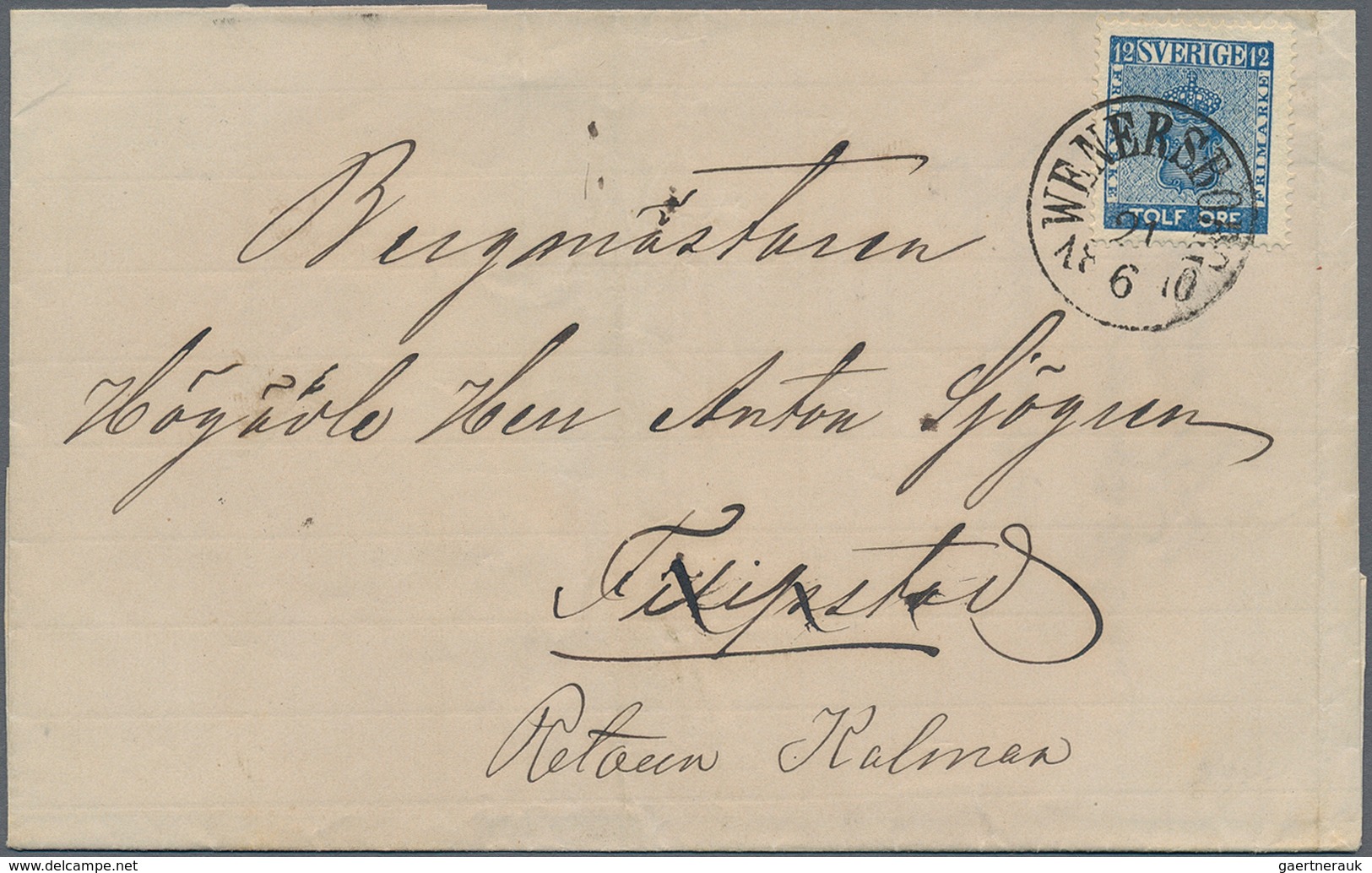 Schweden: 1840's-1930's ca.: About 60 letters, covers, picture postcards and postal stationery items