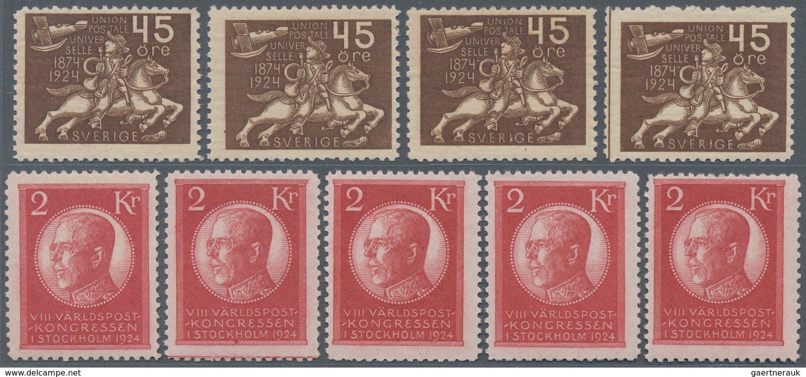 Schweden: 1855/1940 (ca.), Duplicates On Stockcards With A Few Classic Stamps Incl. 1855 Coat Of Arm - Briefe U. Dokumente