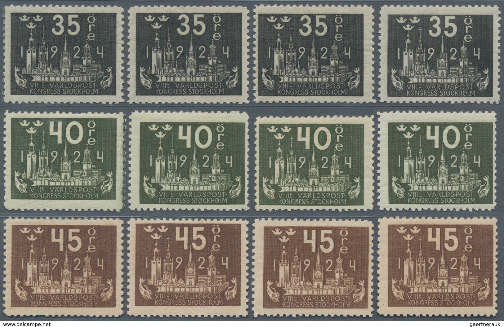 Schweden: 1855/1940 (ca.), Duplicates On Stockcards With A Few Classic Stamps Incl. 1855 Coat Of Arm - Cartas & Documentos