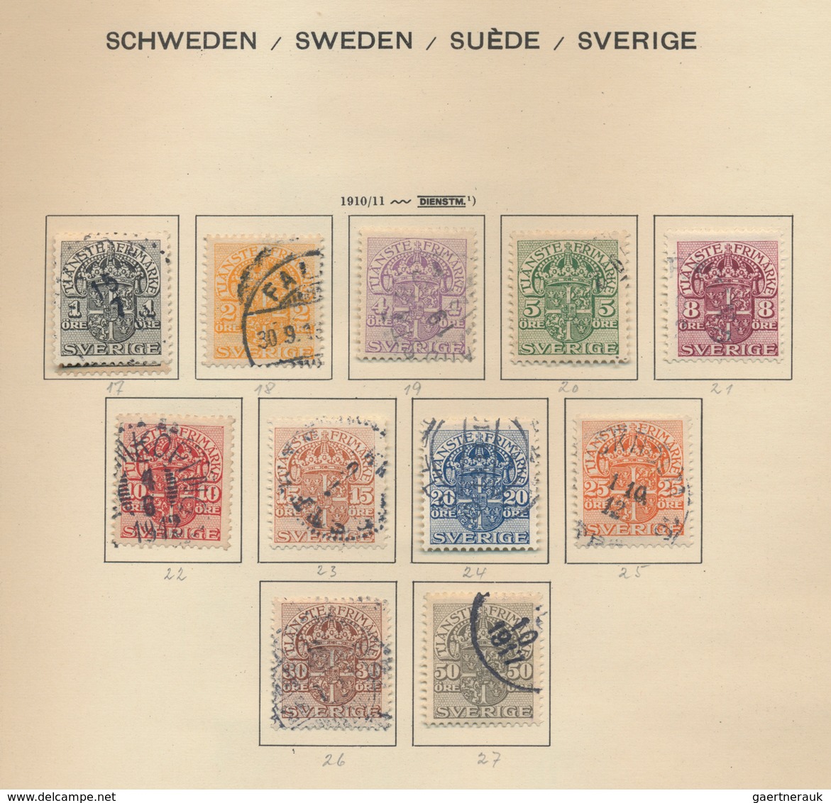 Schweden: 1855-1988 (ca): Nicely Filled Collection In Preprinted Schaubek Album, Early Years Used, B - Cartas & Documentos
