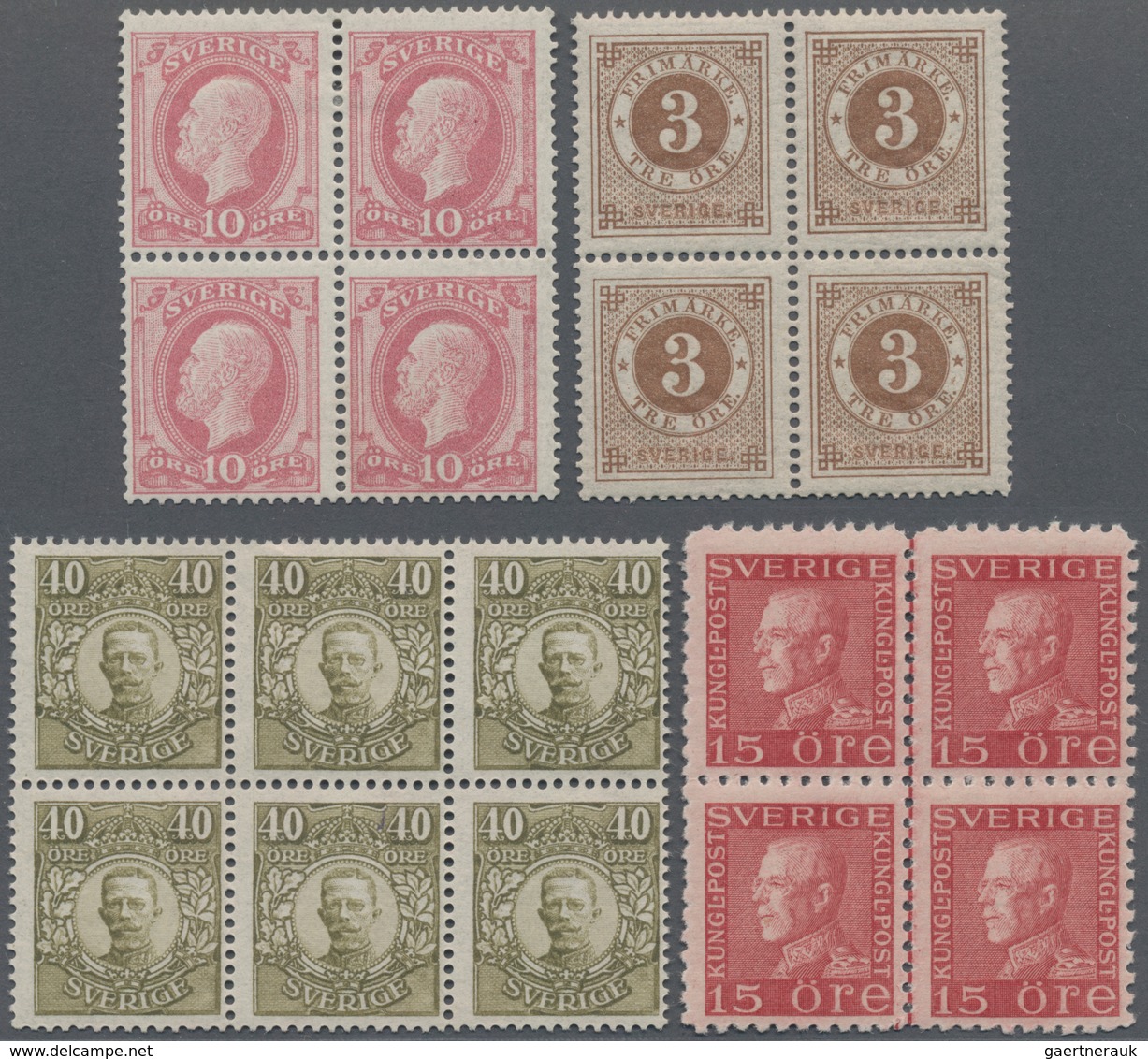 Schweden: 1872/1986 (ca.), Duplicates On Stockcards With A Nice Section Classic Issues Incl. Some Co - Briefe U. Dokumente