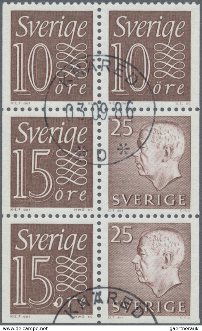 Schweden: 1961/1995, BOOKLET PANES: Accumulation With About 2.660 Complete Booklet Panes In 34 Types - Cartas & Documentos