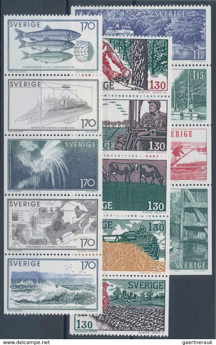 Schweden: 1979, Year Sets Without The Definitive And The Souvenir Sheet MNH Per 100 - Michel 2140,- - Brieven En Documenten