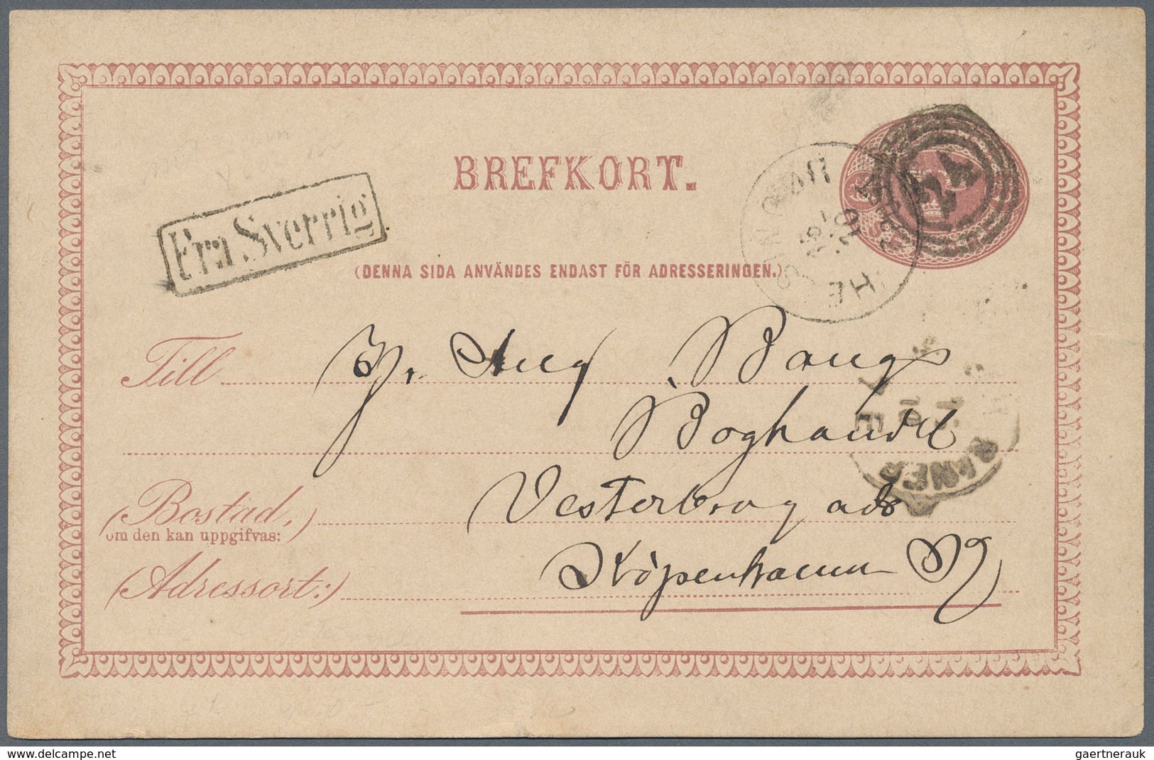 Schweden - Stempel: 1845/1957, Collection of about 36 letters/cards, nearly all with ship-post cance