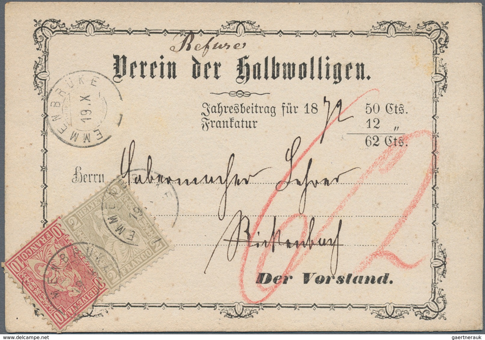 Schweiz: 1811/1900 (ca.), Partie Von Ca. 100 Belegen Ab Etwas Vorphila Und Meist Markenzeit Mit Fran - Lotes/Colecciones