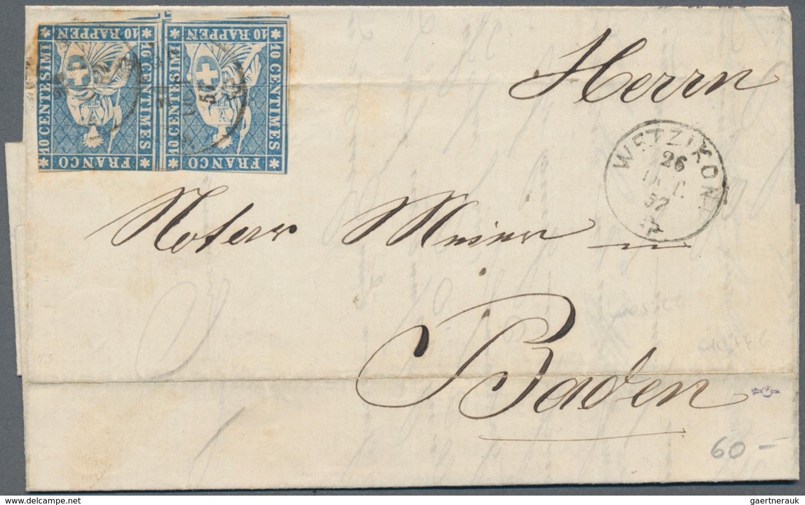 Schweiz: 1840er-1940er: Rund 230 Briefe, Postkarten, Ganzsachen Und Ansichtskarten Der Schweiz, Dabe - Lotes/Colecciones