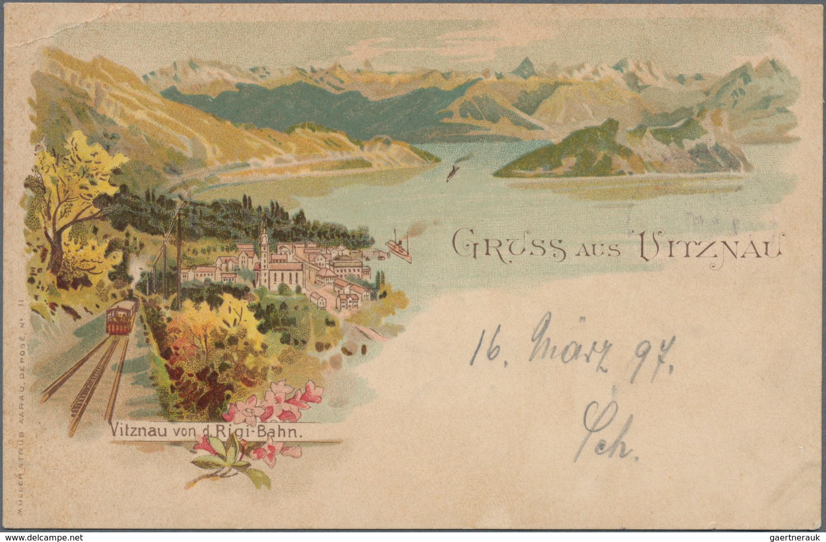 Schweiz: 1840er-1940er: Rund 230 Briefe, Postkarten, Ganzsachen und Ansichtskarten der Schweiz, dabe