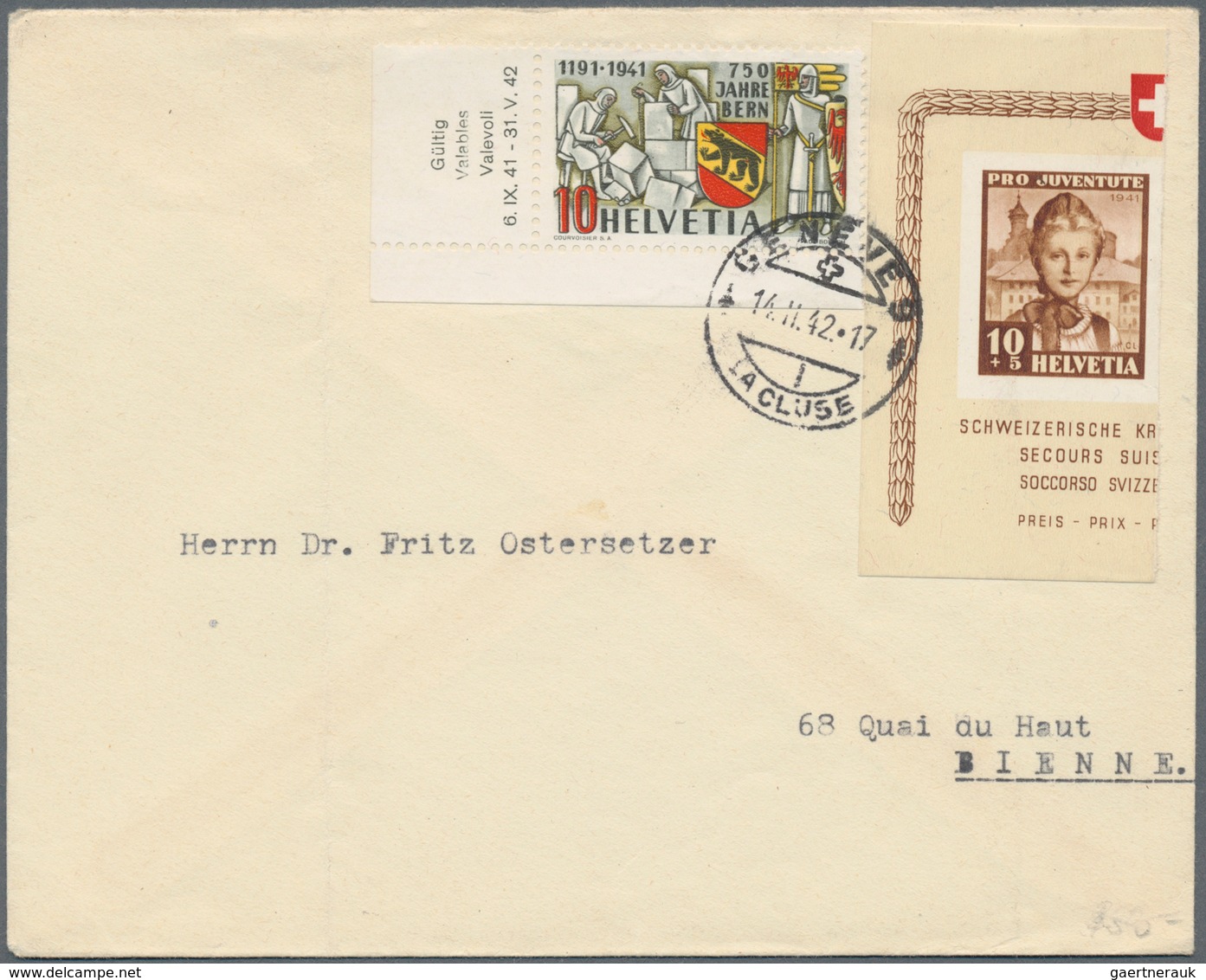 Schweiz: 1840er-1940er: Rund 230 Briefe, Postkarten, Ganzsachen und Ansichtskarten der Schweiz, dabe