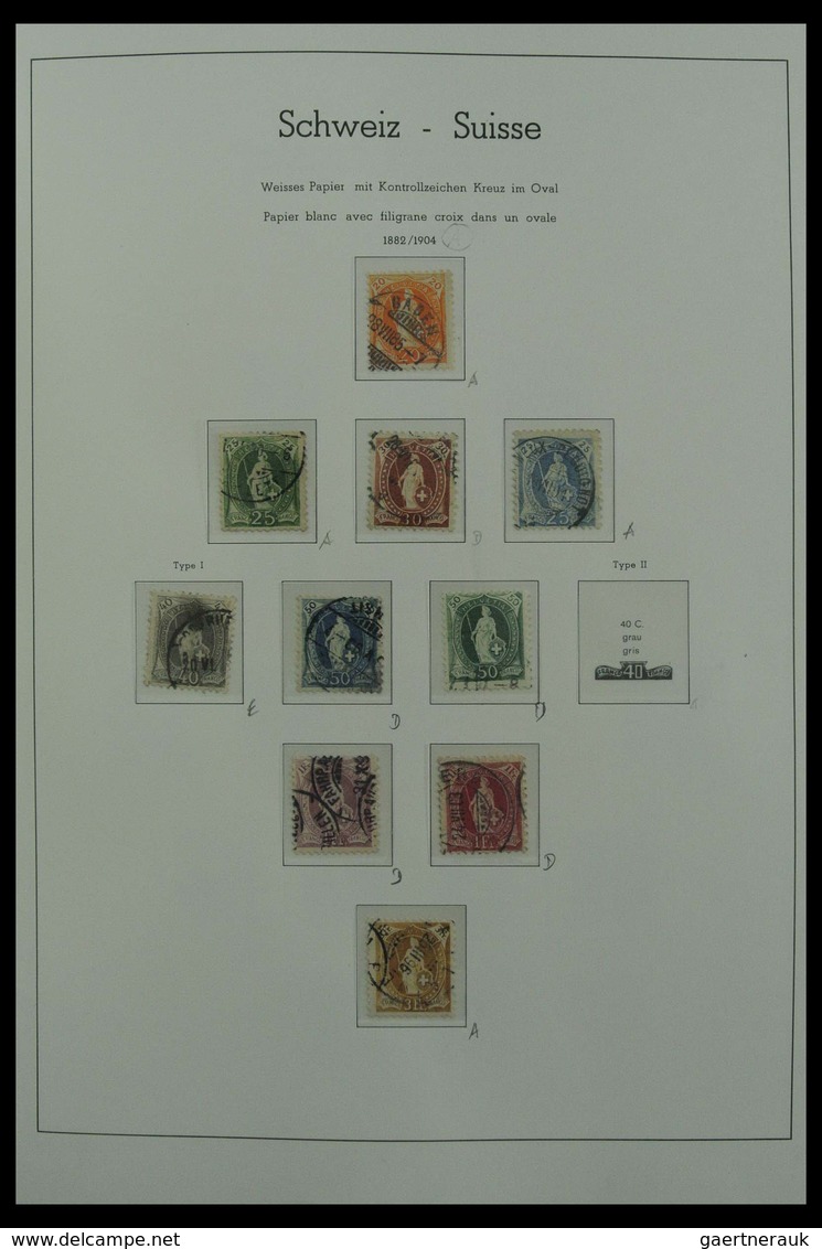 Schweiz: 1850-1987: Beautiful, Very Well Filled, Canceled Collection Switzerland 1850-1987 In 3 Leuc - Sammlungen