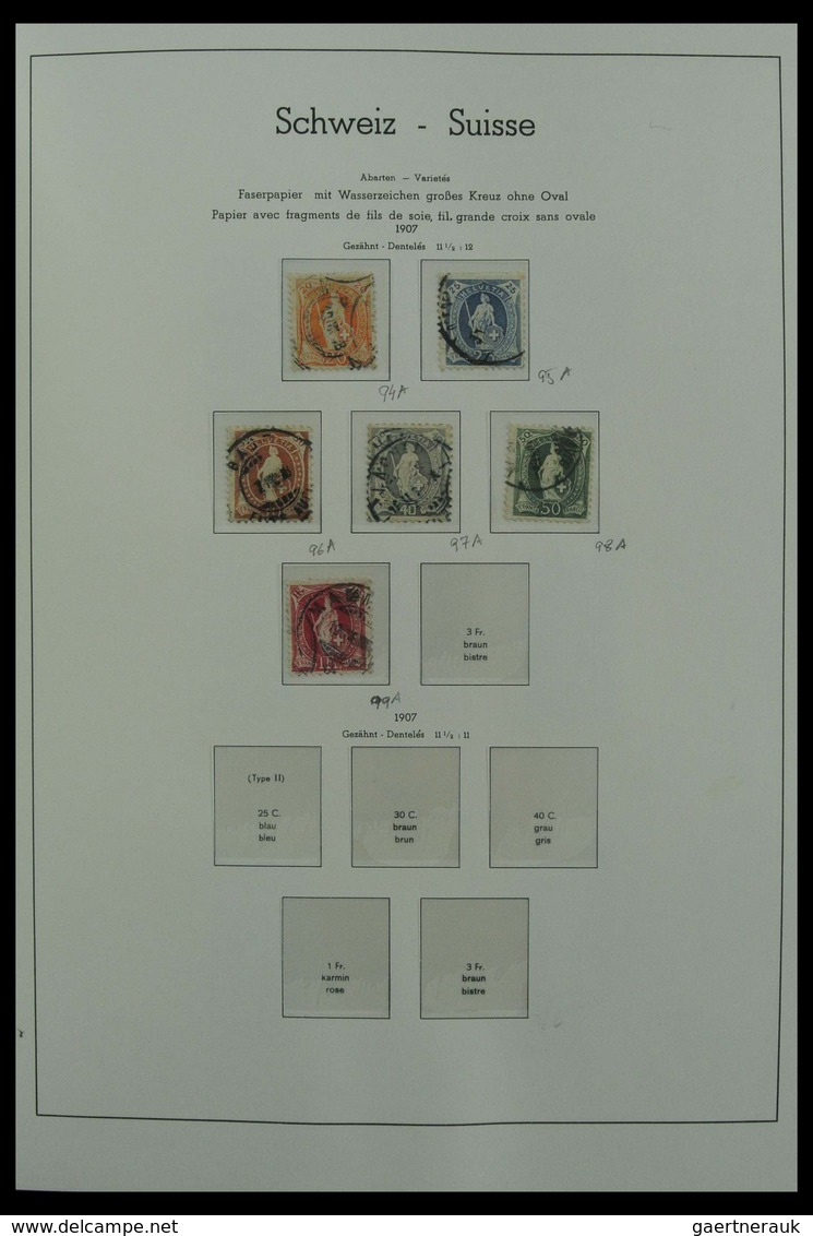 Schweiz: 1850-1987: Beautiful, very well filled, canceled collection Switzerland 1850-1987 in 3 Leuc