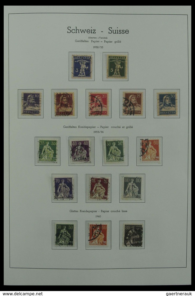 Schweiz: 1850-1987: Beautiful, very well filled, canceled collection Switzerland 1850-1987 in 3 Leuc