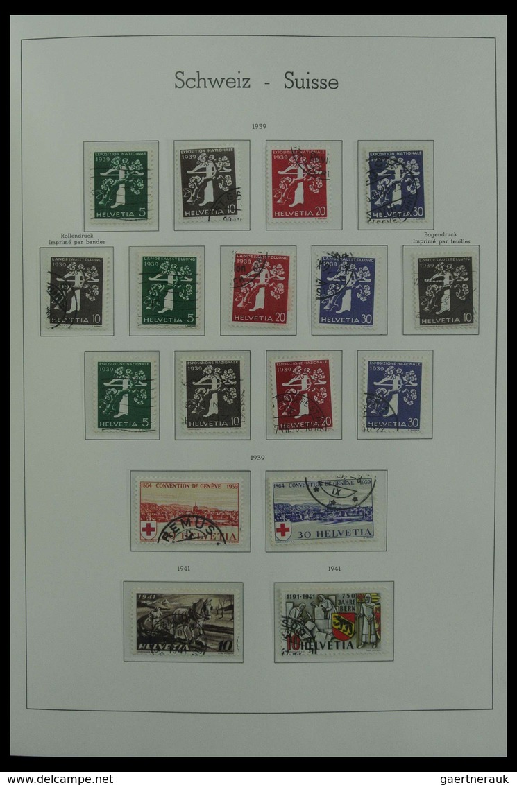 Schweiz: 1850-1987: Beautiful, very well filled, canceled collection Switzerland 1850-1987 in 3 Leuc