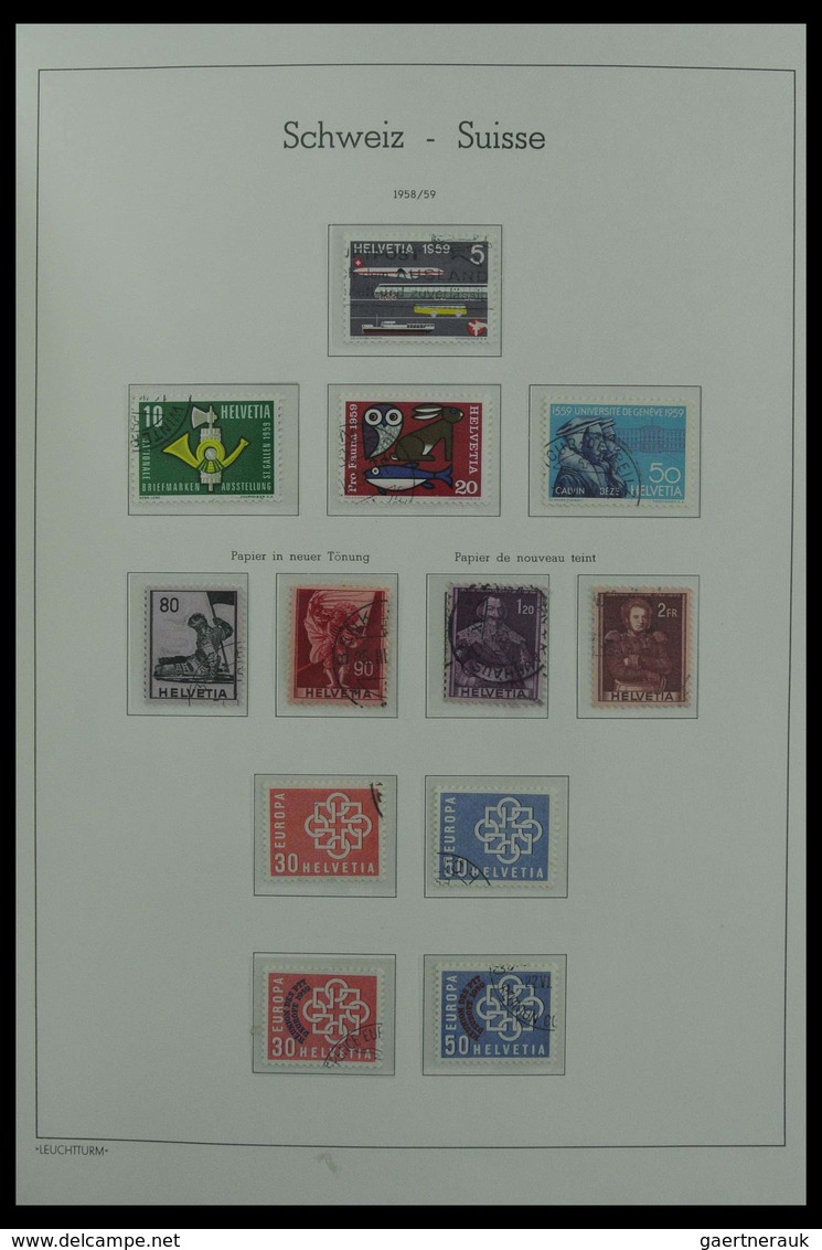 Schweiz: 1850-1987: Beautiful, very well filled, canceled collection Switzerland 1850-1987 in 3 Leuc