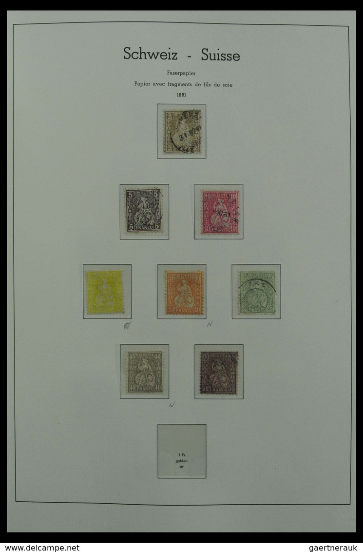 Schweiz: 1850-1987: Beautiful, very well filled, canceled collection Switzerland 1850-1987 in 3 Leuc