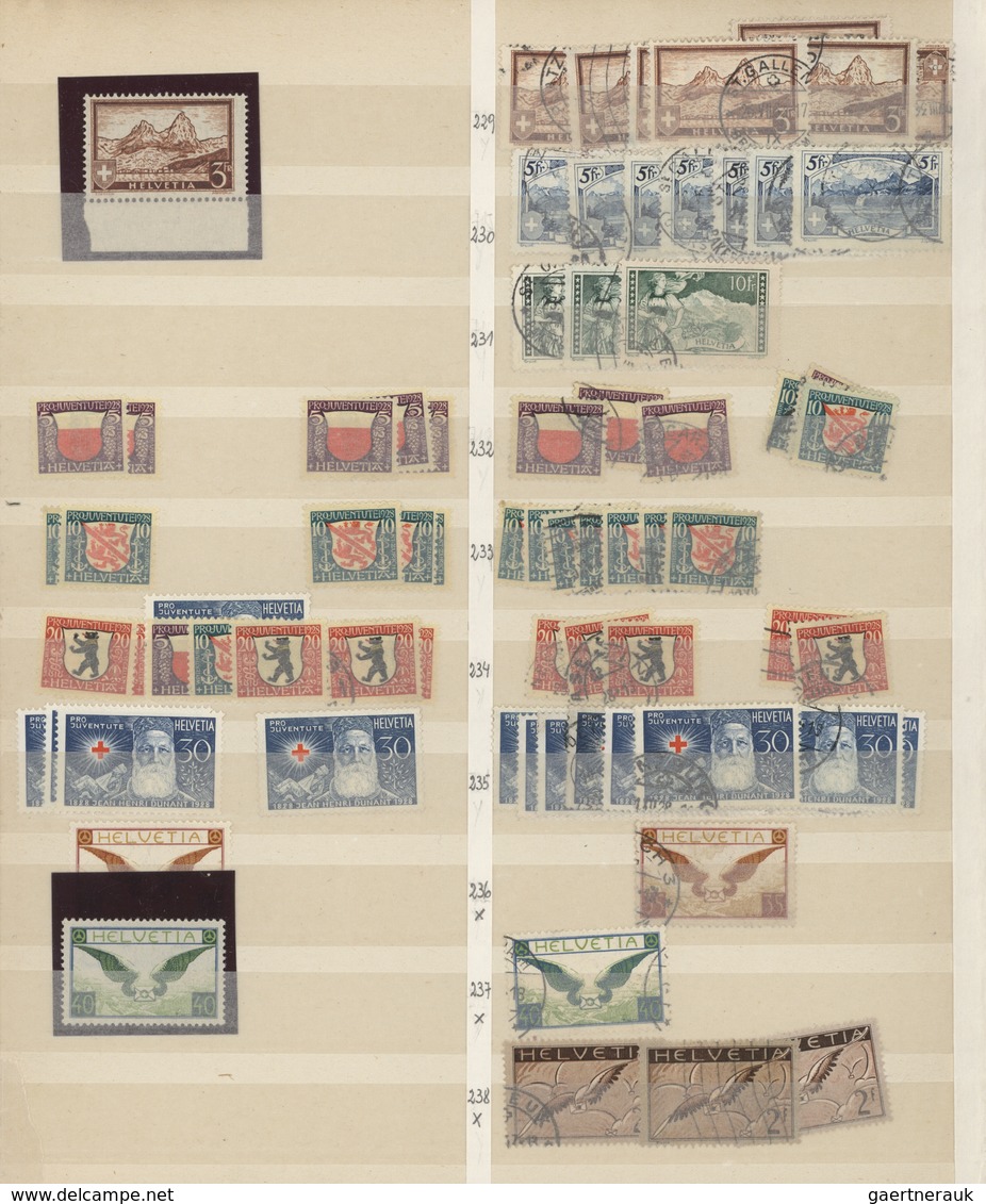 Schweiz: 1854/1941, Durchaus Uriger Und Gehaltvoller Bestand Im Steckbuch/auf Blättern, Dabei Strube - Lotes/Colecciones