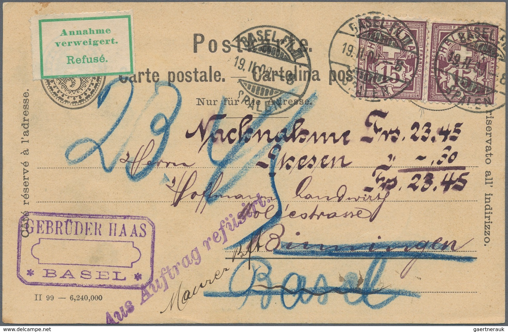 Schweiz: 1854-Moderne: Mehr als 600 Briefe, Postkarten, Ansichtskarten etc., dabei einige Belege mit