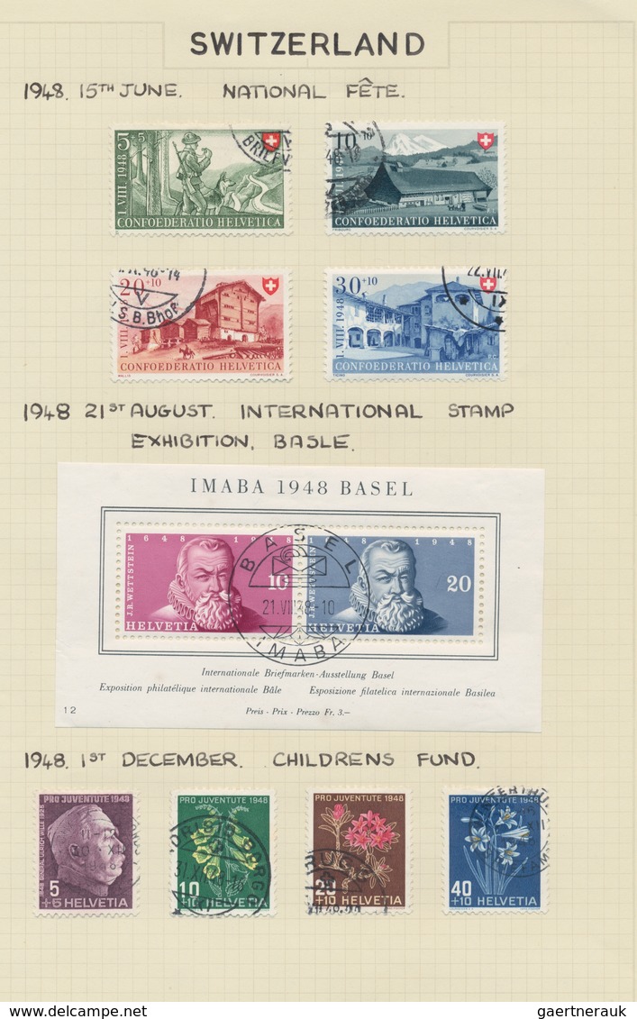 Schweiz: 1862/1965, Gestempelte Und Ungebrauchte Sammlung Im Klemmbinder, Sauber Auf Individuell Ges - Lotes/Colecciones