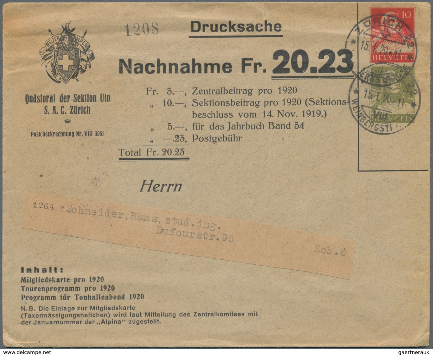 Schweiz: 1870-1950: Annähernd 600 Briefe, Postkarten, Ansichtskarten, Ganzsachen. Fundgrube Für Den - Sammlungen