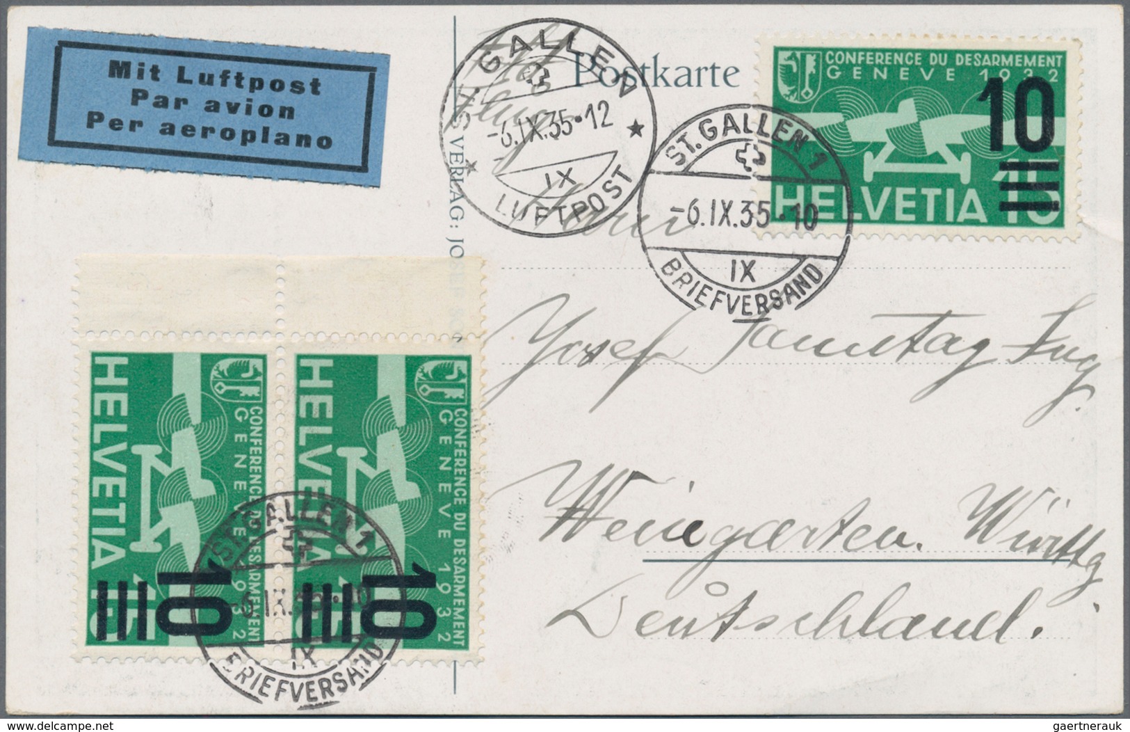Schweiz: 1890-1970, Posten Mit Etwa 500 Briefen, Belegen Und FDC, Dabei Viel Zensur, Luftpost, Satzb - Lotes/Colecciones