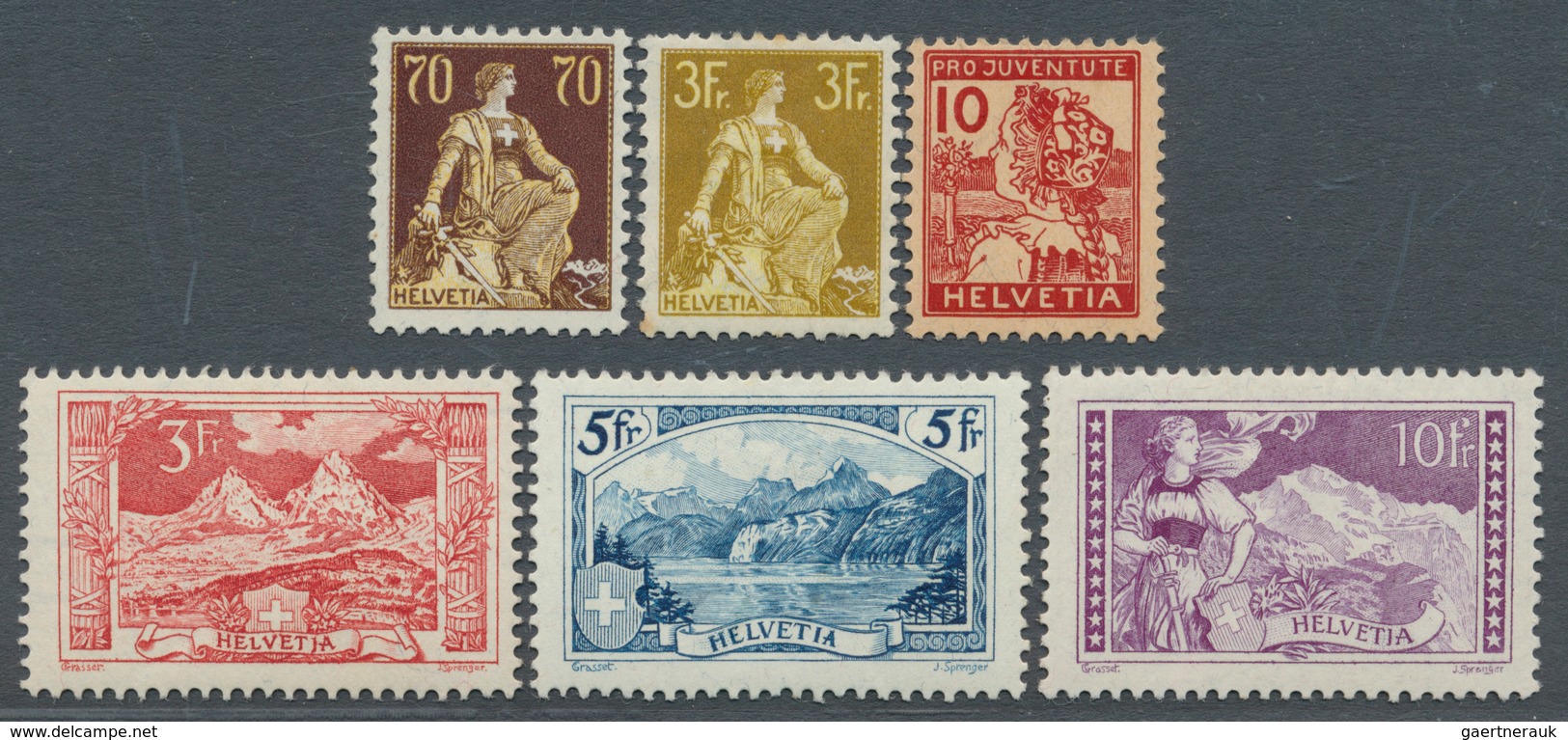 Schweiz: 1908/1960 Ca.: Posten Mit Hunderten Und Hunderten Von Postfrischen, Anfangs Ungebrauchten M - Sammlungen