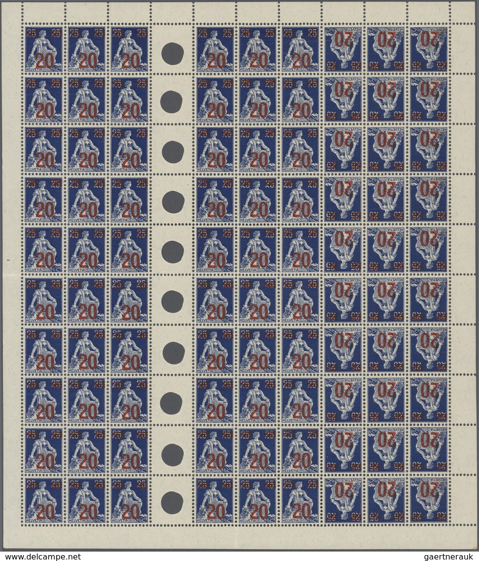 Schweiz - Zusammendrucke: 1921/1935, Partie Von Größeren Zusammendruckeinheiten Aus MHB Incl. Drei K - Zusammendrucke