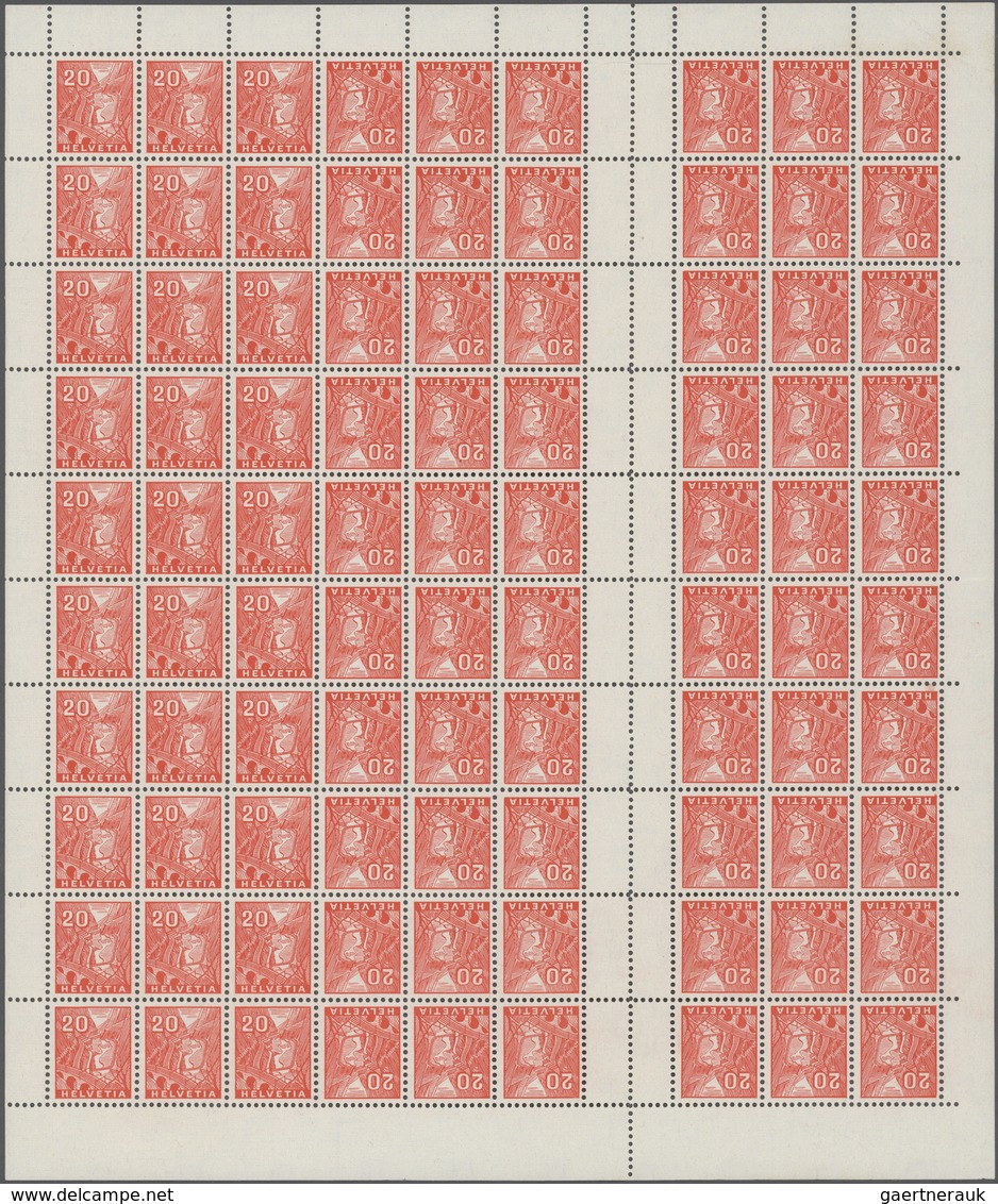 Schweiz - Zusammendrucke: 1921/1935, Partie Von Größeren Zusammendruckeinheiten Aus MHB Incl. Drei K - Se-Tenant