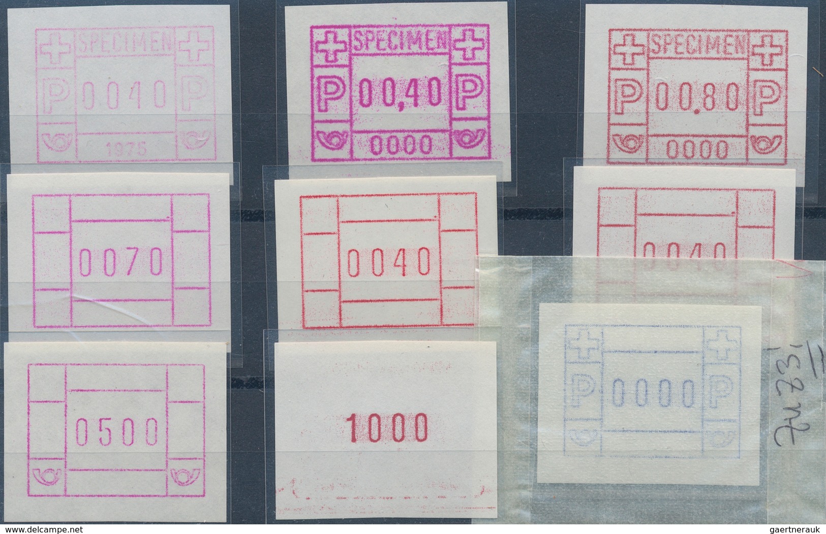 Schweiz - Automatenmarken: 1976/2000 (ca.), Meist Postfrischer Posten Von über 200 Marken Ab A1/A4 A - Automatic Stamps