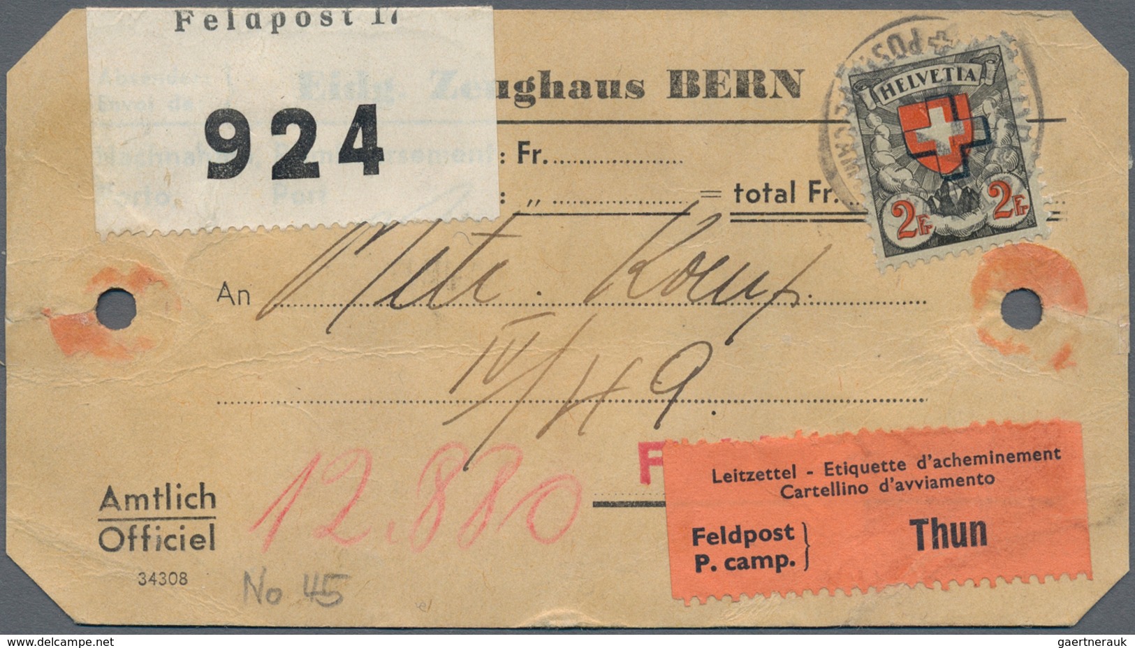 Schweiz - Dienstmarken Bund Und Ämter: 1935-50: Kollektion Von Ca. 40 Belegen Mit Dienstmarken Ab Ma - Service
