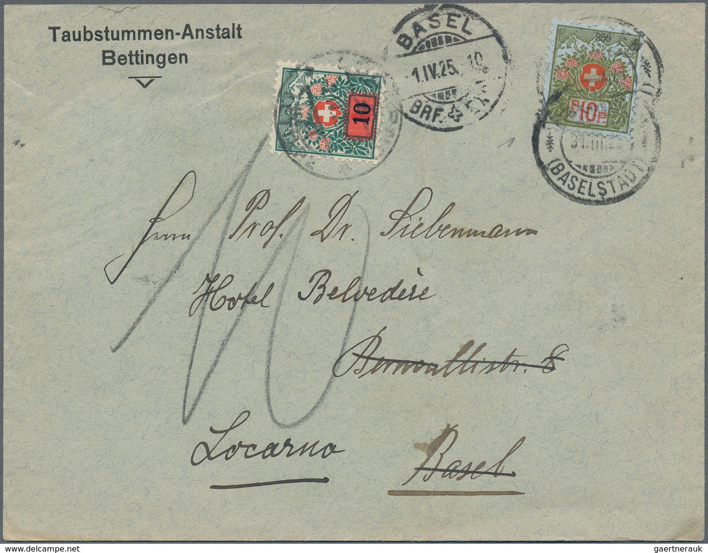 Schweiz - Portomarken: 1882-1945 Ca.: Sammlung Von Rund 160 Belegen Mit Portomarken (ca. 120) Bzw. P - Impuesto