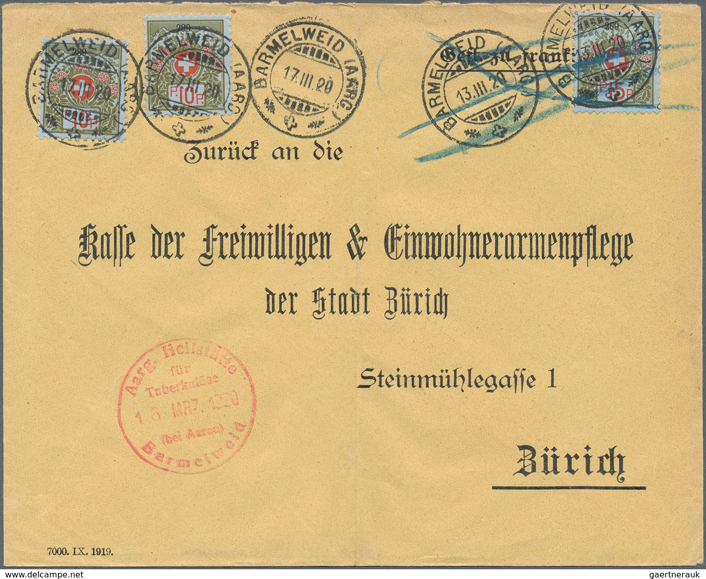 Schweiz - Portomarken: 1882-1945 Ca.: Sammlung Von Rund 160 Belegen Mit Portomarken (ca. 120) Bzw. P - Impuesto
