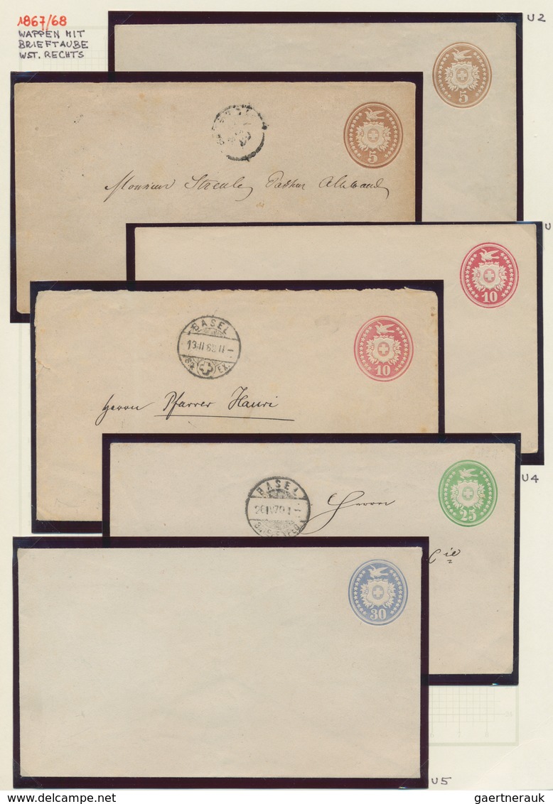 Schweiz - Ganzsachen: 1846-2000: Umfangreiche Spezialsammlung Der Schweiz. Ganzsachen, Beginnend Mit - Enteros Postales