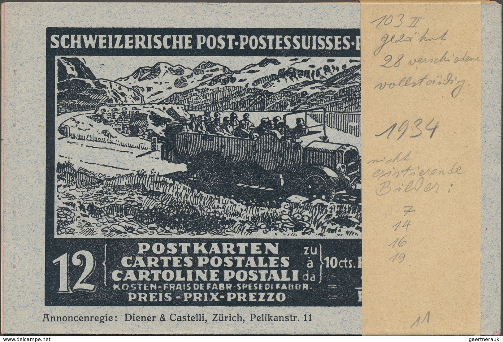 Schweiz - Ganzsachen: 1933-39, Sammlung Von 21 Kompletten Serien Von Bildpostkarten, Fast Alle In En - Enteros Postales