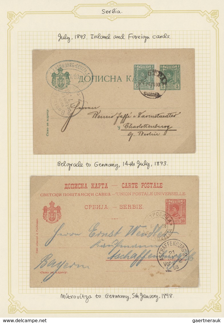 Serbien: 1861/1945, Serbia/Yugoslavia, sophisticated mint and used collection in three binders, well