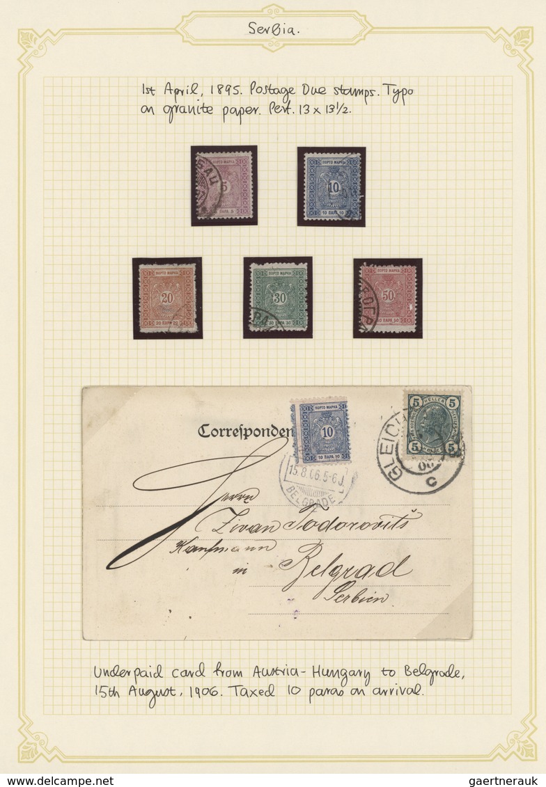 Serbien: 1861/1945, Serbia/Yugoslavia, sophisticated mint and used collection in three binders, well