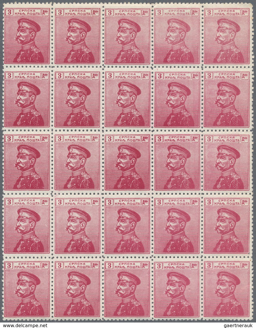 Serbien: 1905/1914 (ca.), Duplicates On Nine Large Stockcards With A Few Values Only But Mostly In L - Serbia