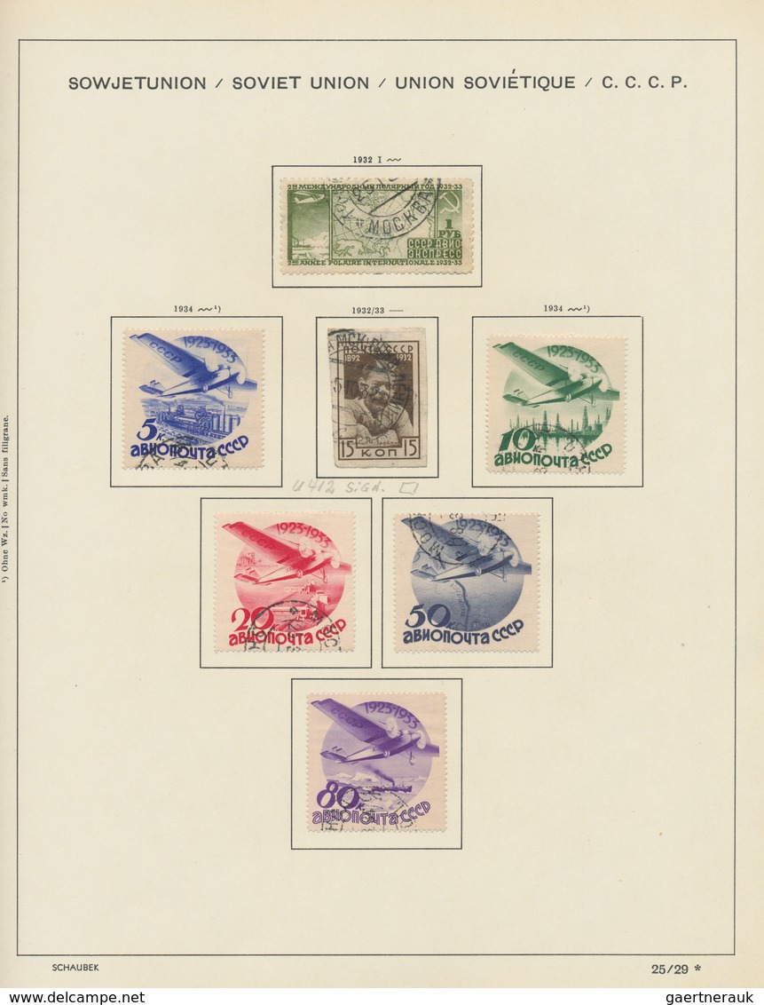 Sowjetunion: 1957/1990, comprehensive used collection in three Schaubek albums, from some Imperial R