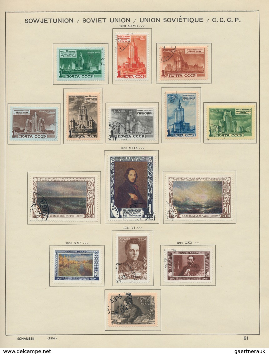 Sowjetunion: 1957/1990, comprehensive used collection in three Schaubek albums, from some Imperial R