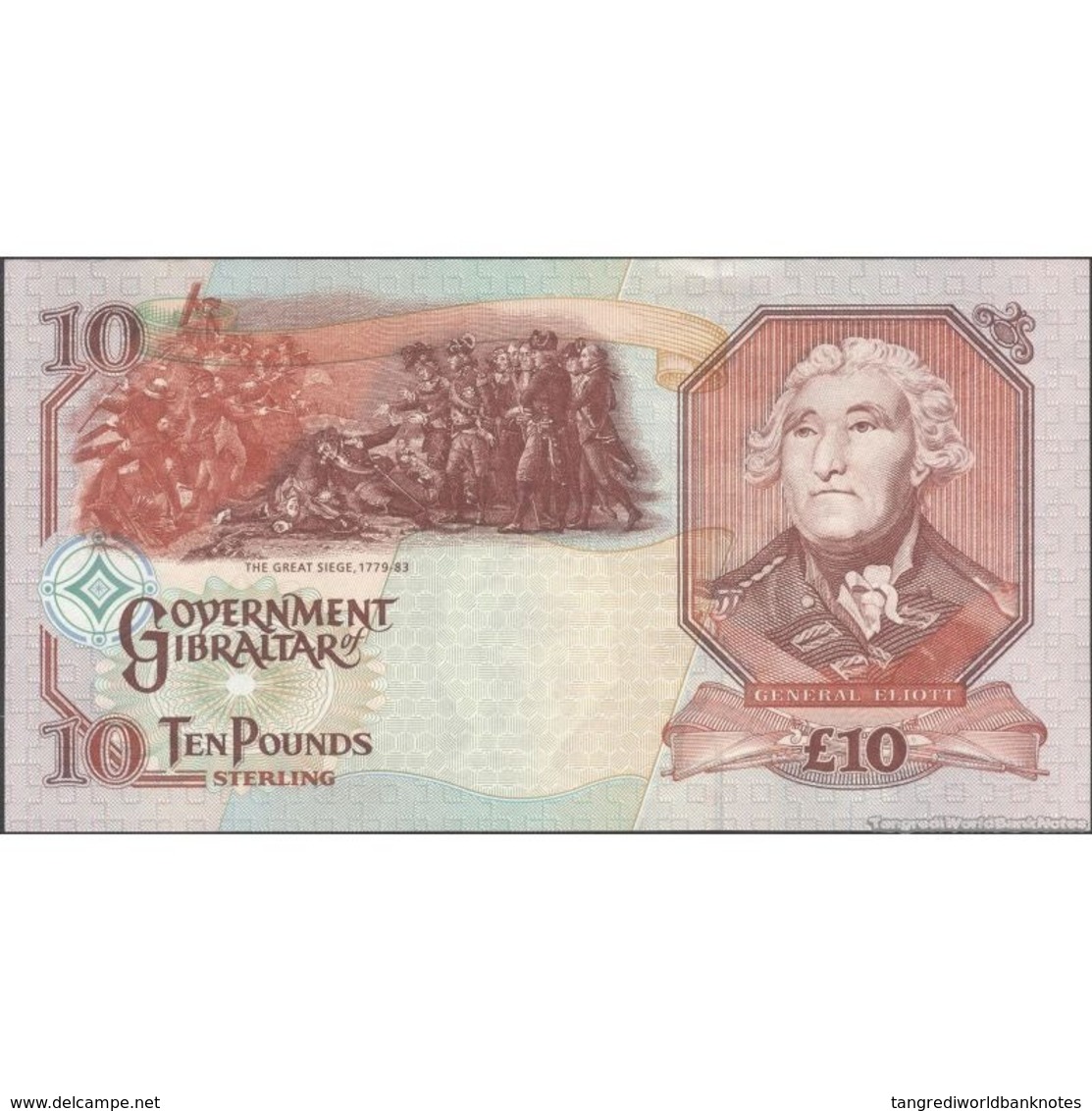 TWN - GIBRALTAR 32a - 10 Pounds 1.12.2006 Prefix AA UNC - Gibraltar